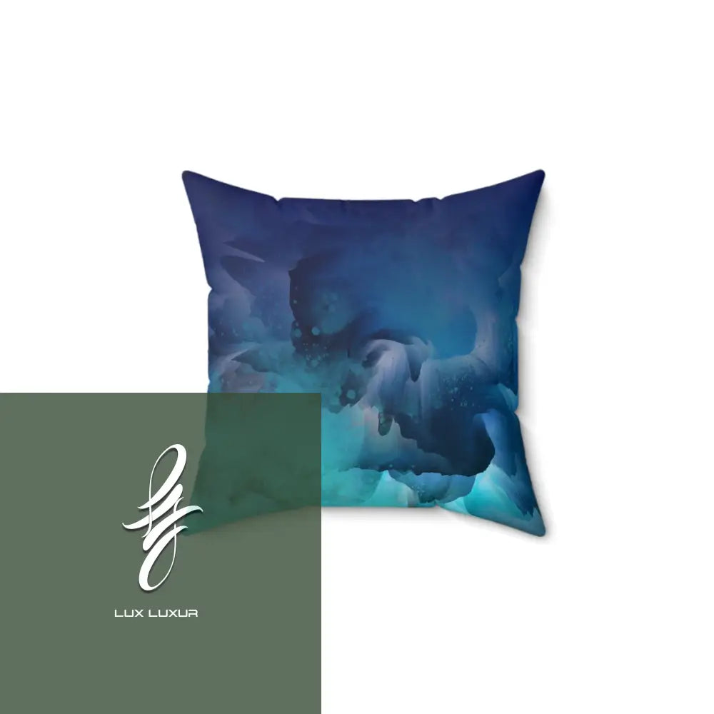 Blue Current Square Pillow 14’’ × Home Decor