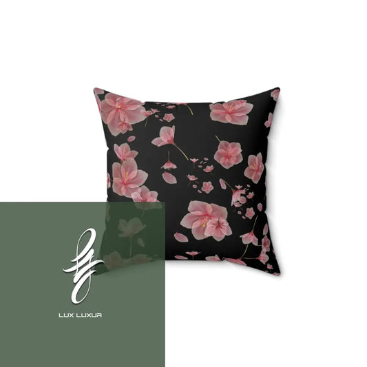 Cherry Blossom Spun Square Pillow 14’’ × Home Decor