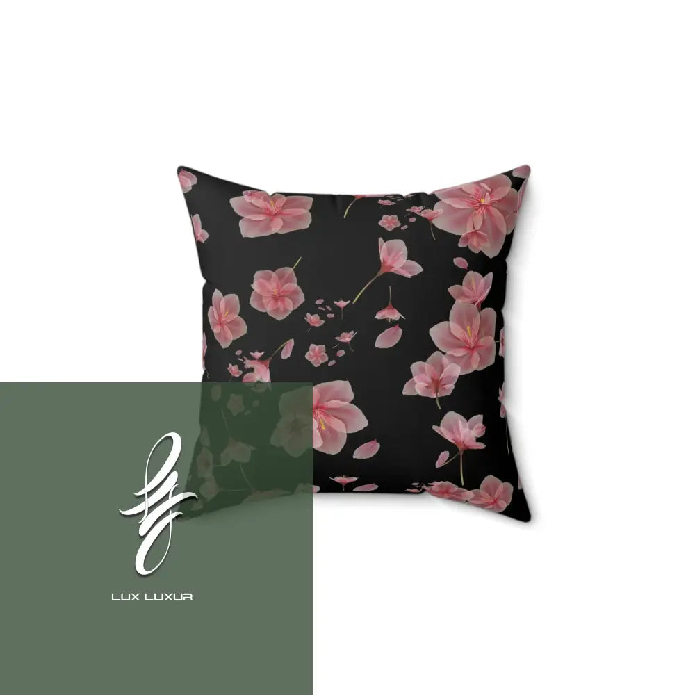 Cherry Blossom Spun Square Pillow Home Decor