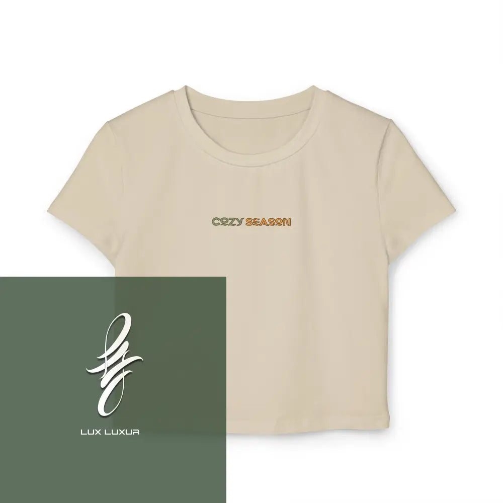 Cozy Season Women’s Baby Tee S / Sand T-Shirt