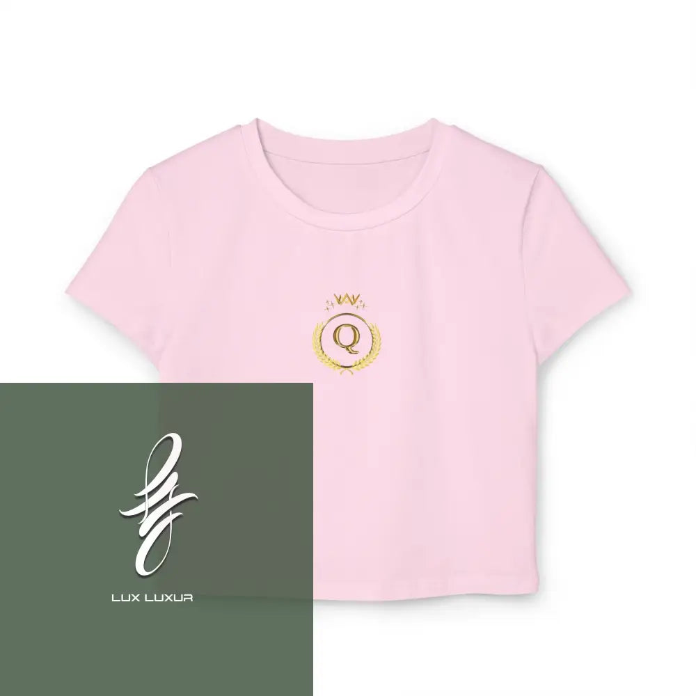 Crowned Queen Baby Tee M / Light Pink T-Shirt