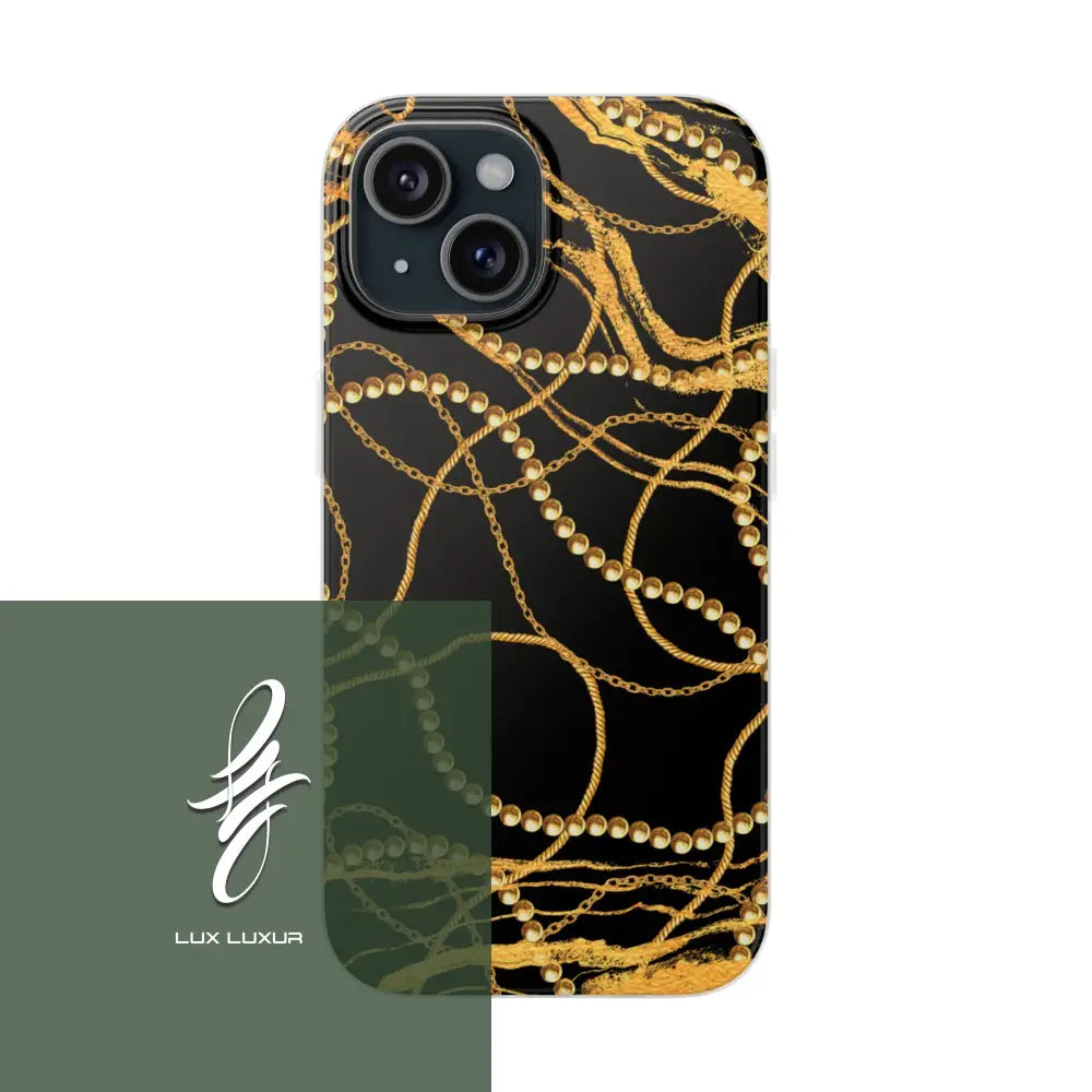 Golden Pearl Phone Case Iphone 15