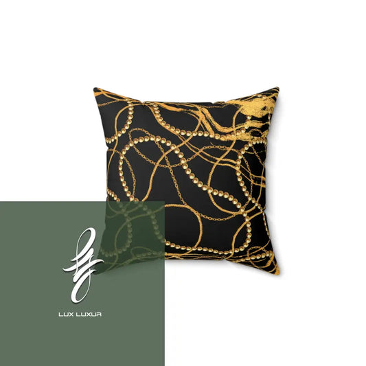 Golden Pearl Square Pillow 14’’ × Home Decor