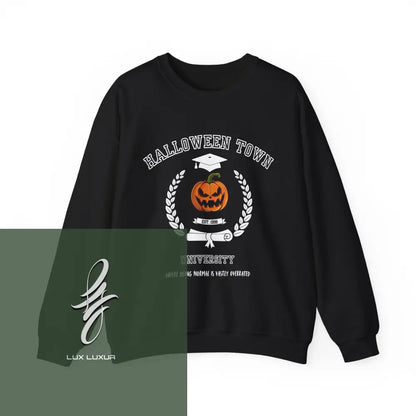 Halloween Town Crewneck Sweatshirt Black / S