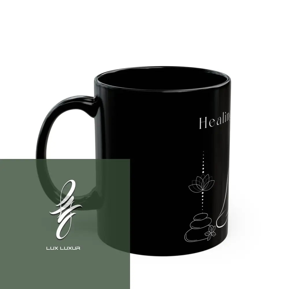 Healing Energy Black Mug