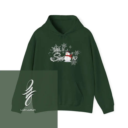 Let It Snow Unisex Heavy Blend™ Hooded Sweatshirt Forest Green / S Hoodie