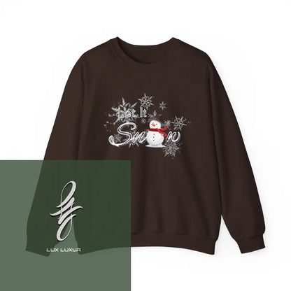 Let It Snowcrewneck Sweatshirt Dark Chocolate / S