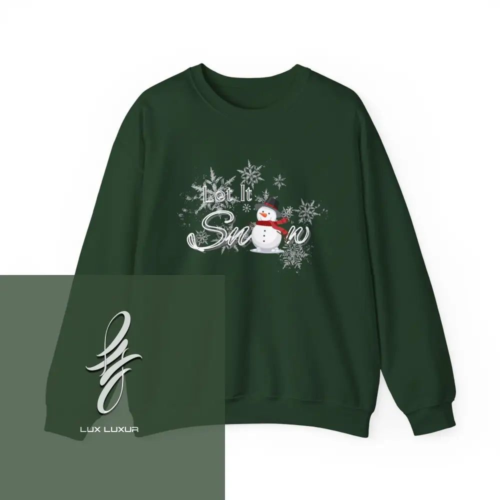 Let It Snowcrewneck Sweatshirt Forest Green / S