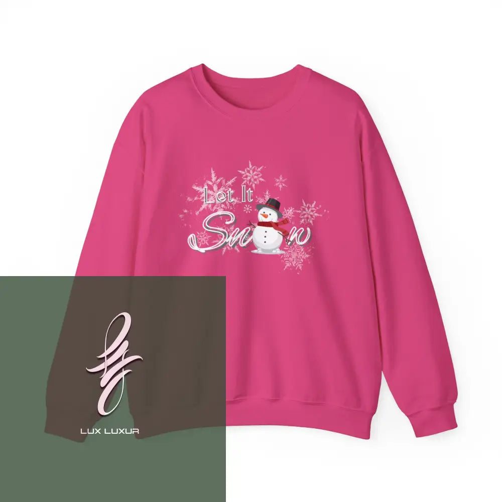 Let It Snowcrewneck Sweatshirt Heliconia / S