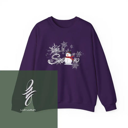 Let It Snowcrewneck Sweatshirt Purple / S