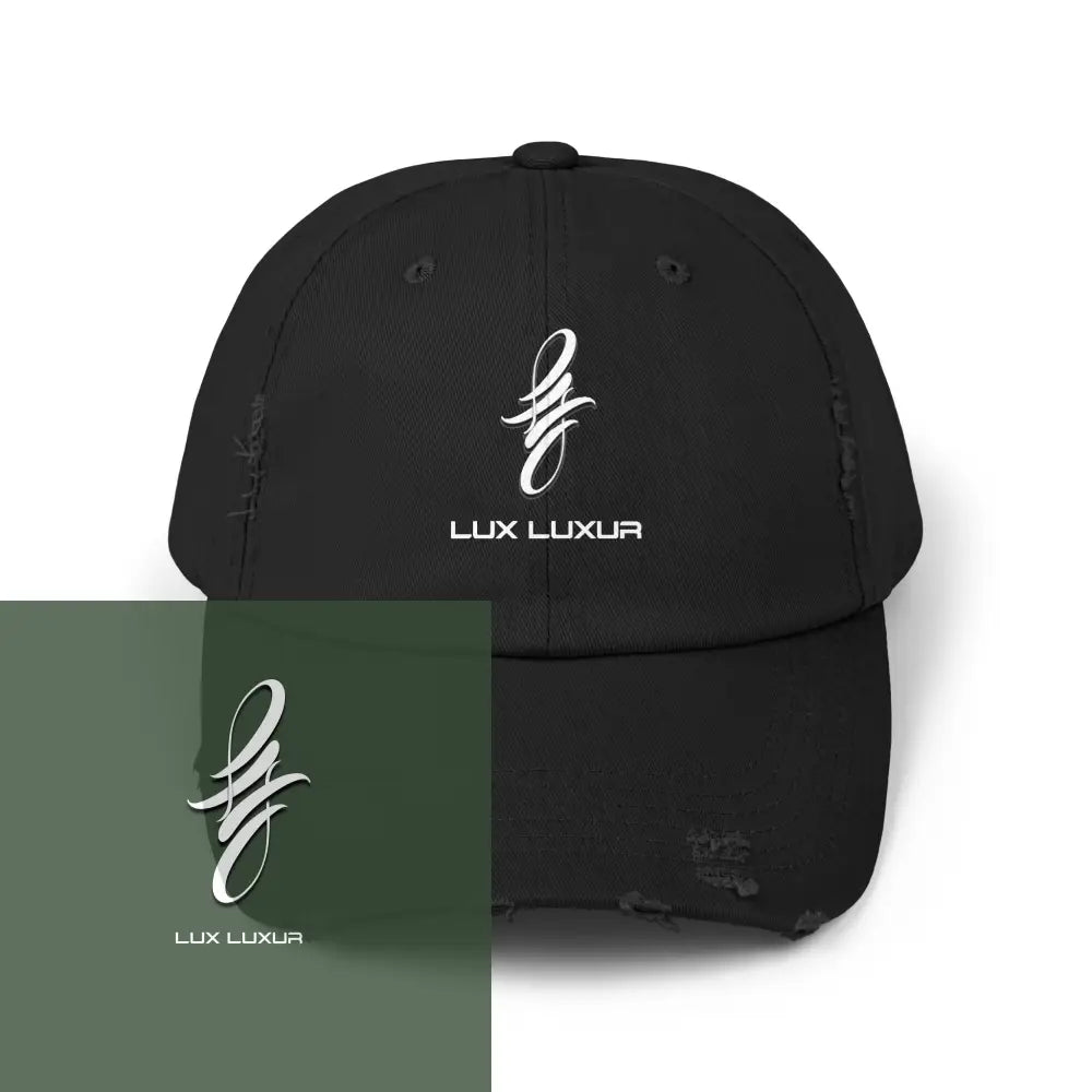 Lux Luxur Distressed Cap Black / One Size Hats