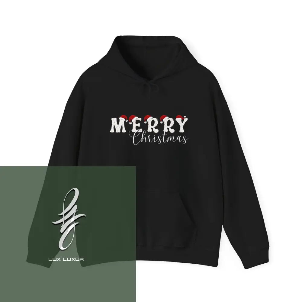 Merry Christmas Unisex Heavy Blend™ Hooded Sweatshirt Black / S Hoodie