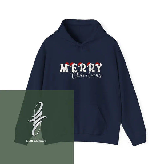 Merry Christmas Unisex Heavy Blend™ Hooded Sweatshirt Navy / S Hoodie