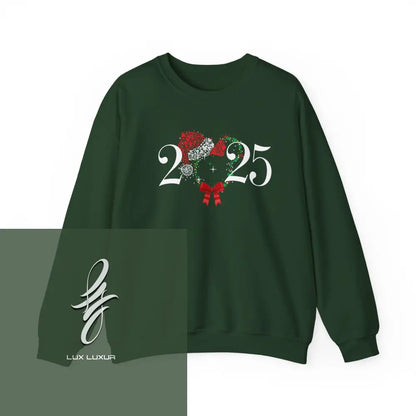 New Year 2025 Crewneck Sweatshirt Forest Green / S