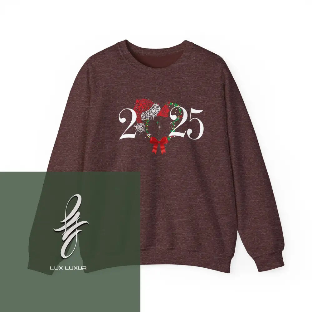 New Year 2025 Crewneck Sweatshirt Heather Sport Dark Maroon / S