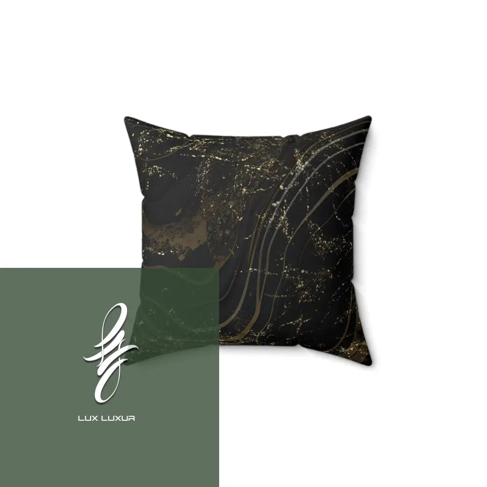 Obsidian Sparkle Square Pillow 14’’ × Home Decor