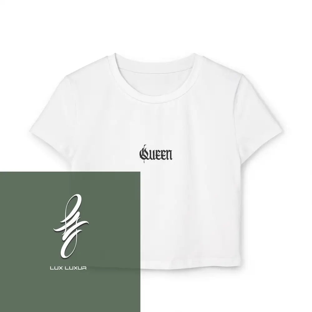 Queen Baby Tee M / White T-Shirt