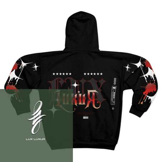 Red 5 Star Zip Up Hoodie All Over Prints