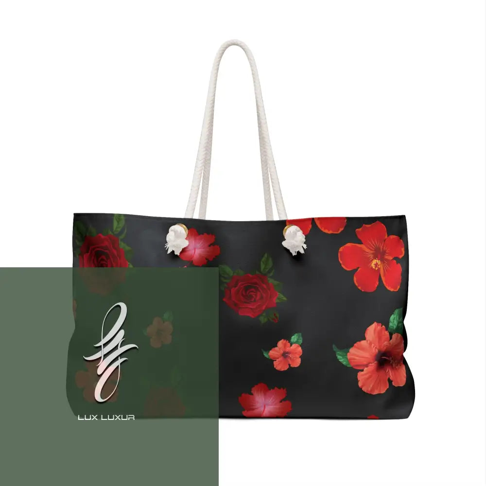 Red Flowers Weekender Bag Bags