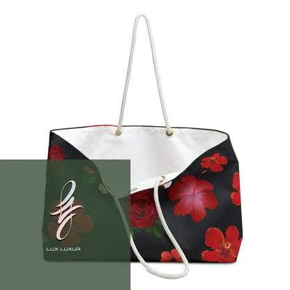 Red Flowers Weekender Bag Bags