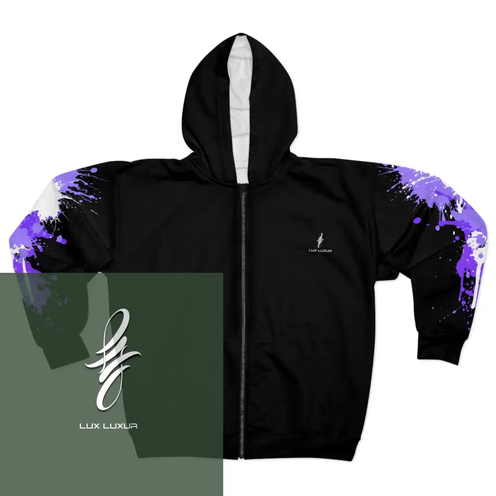 Royal Rebel Dipped In Violet Zip Hoodie Xs All Over Prints