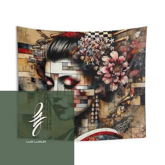 Sora Geisha Indoor Wall Tapestries 104’’ × 88’’ Home Decor