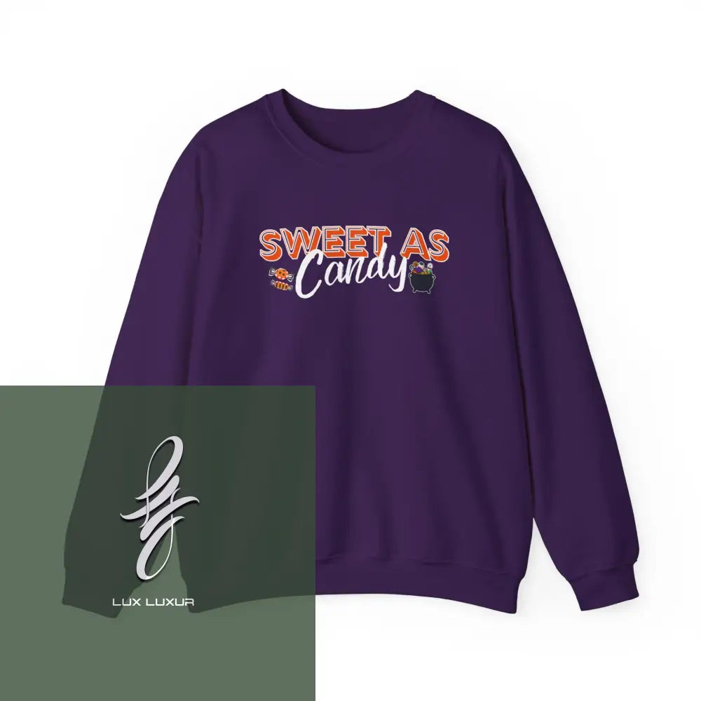 Sweet As Candy Crewneck Sweatshirt Purple / S