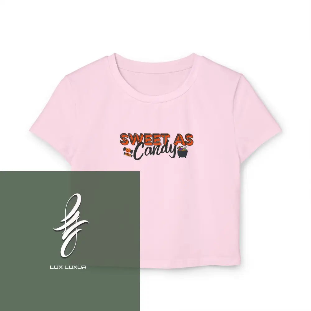 Sweet As Candy Women’s Baby Tee M / Light Pink T-Shirt