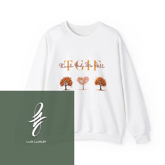 Thank God It’s Fall Crewneck Sweatshirt White / S