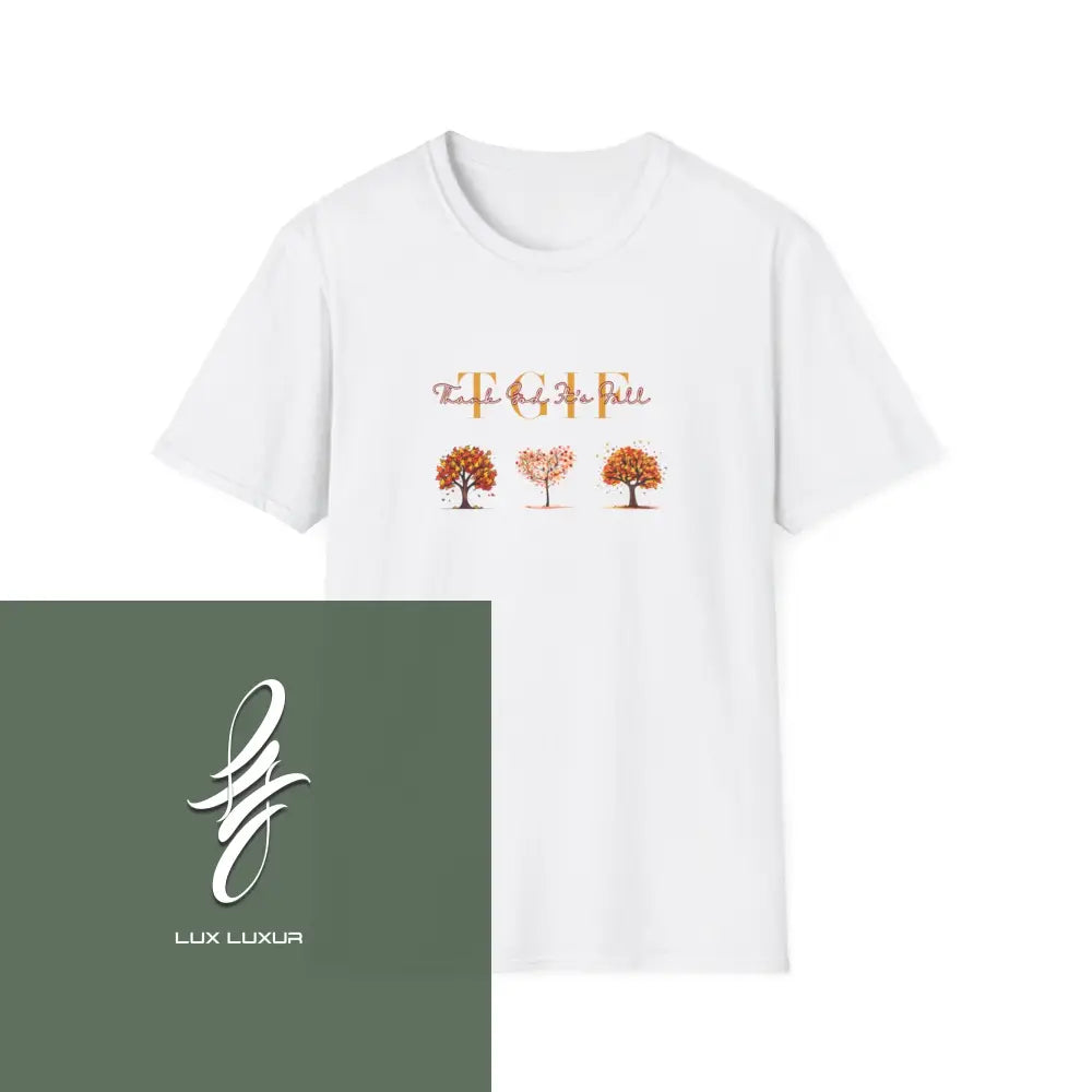 Thank God It’s Fall Softstyle T-Shirt Xs / White