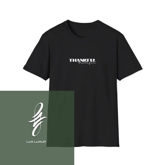 Thankful Grateful Softstyle T-Shirt Xs / Black