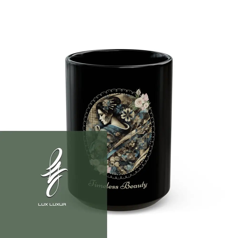 Timeless Beauty Geisha Black Mug 15Oz