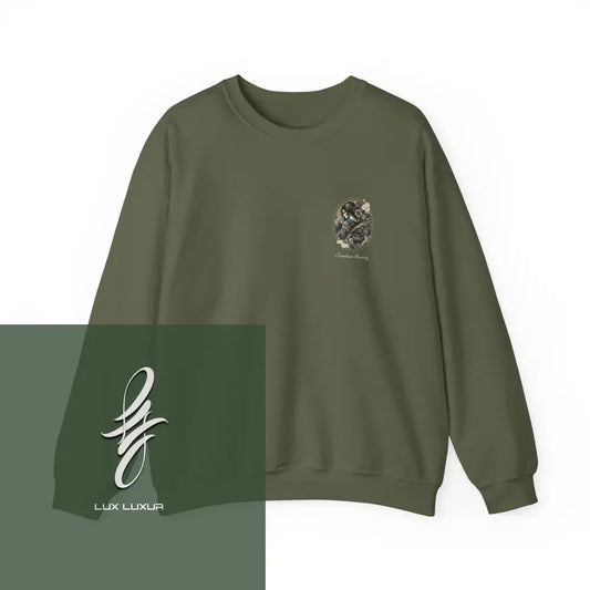 Timeless Beauty Geisha Crewneck Sweatshirt Military Green / S