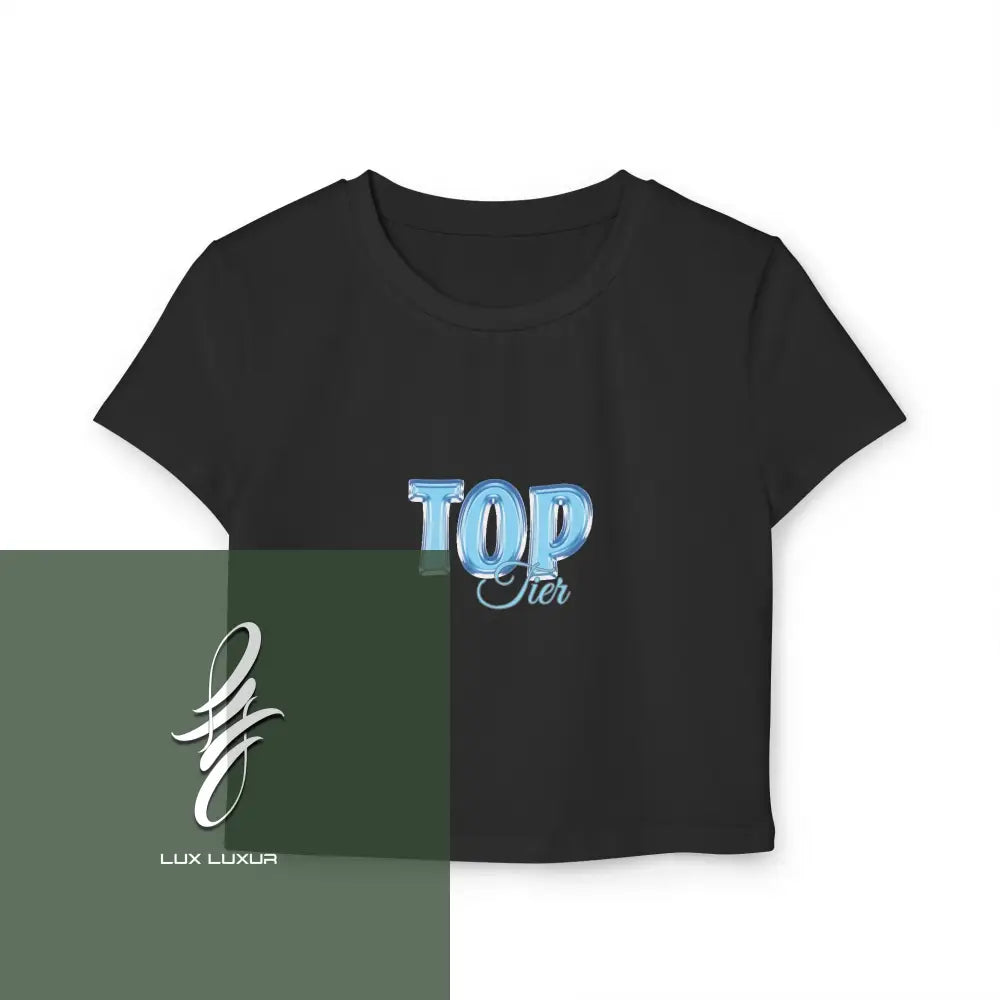 Top Tier Women’s Baby Tee L / Black T-Shirt