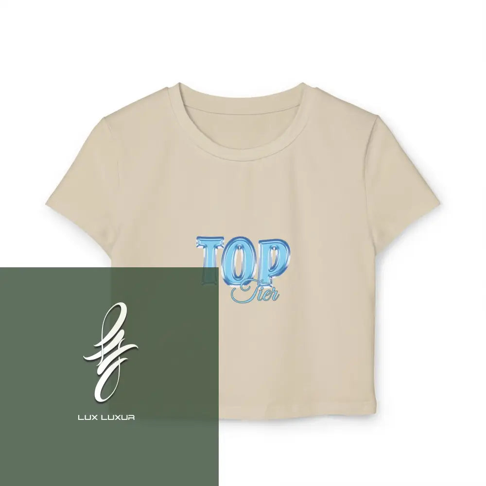 Top Tier Women’s Baby Tee S / Sand T-Shirt